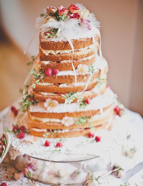 Натуральный свадебный торт