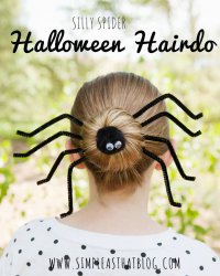 Прическа на Хэллоуин: паук