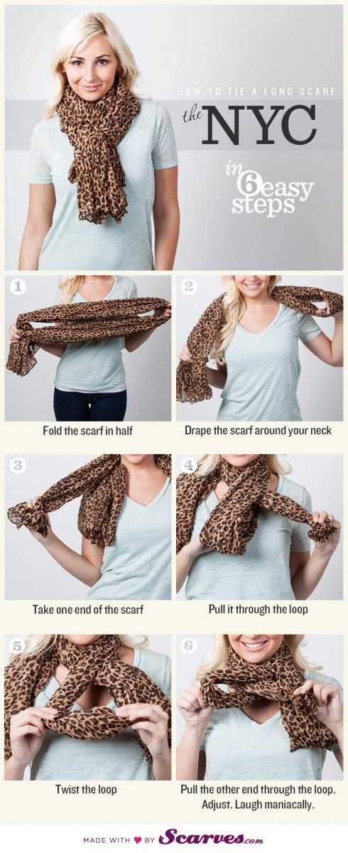 Как завязать шарф: стиль NYC