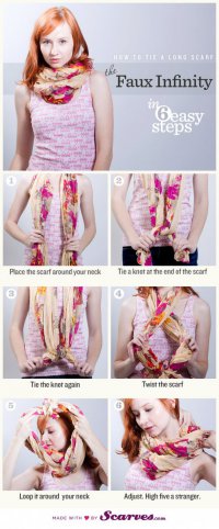 Как завязать шарф: искусственная бесконечность