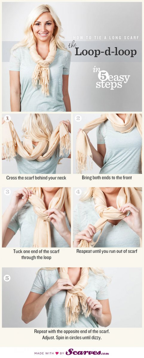 Как завязать шарф: петля за петлей
