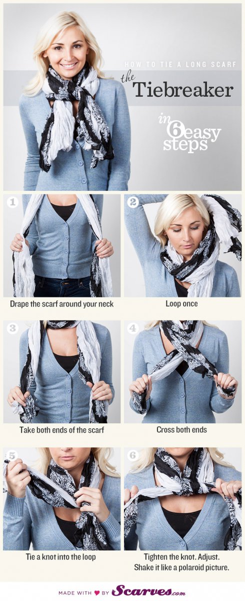 Как завязать шарф: тайбрейкер