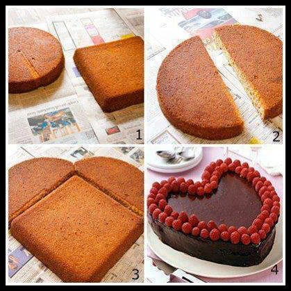 Как приготовить торт в форме сердца