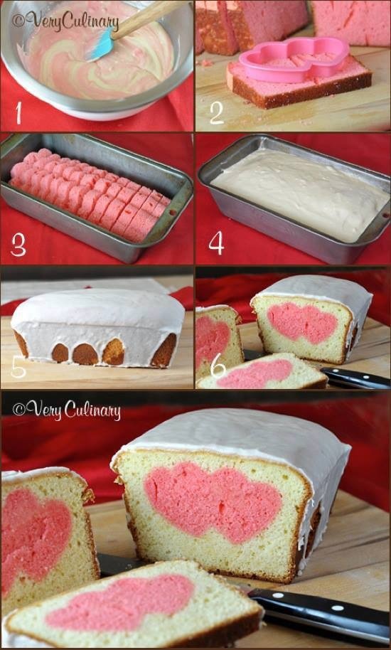 Как приготовить кекс с сердечками