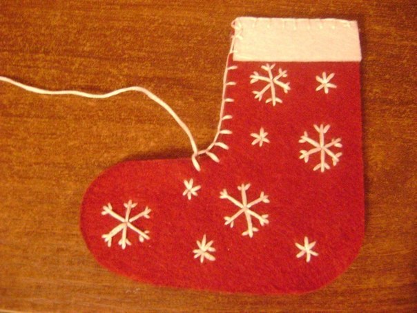 Декоративный рождественский носок