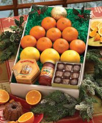 Идея новогоднего подарка: елочка из апельсинов