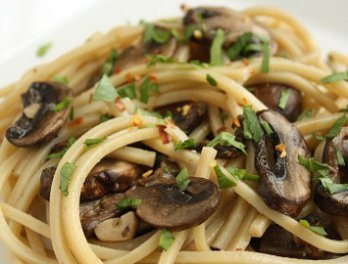 Меню в пост: спагетти с грибами